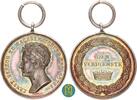 Sachsen-Coburg-Gotha Silberne Verdienstmedaille Ernst 1. für Kunst und Wissenschaft, von Helfricht, Originalöse, ohne Band, -