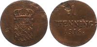 Bayern, Königreich 1 Pfennig Maximilian I. Joseph (1806-1825) -