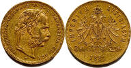 &Ouml;sterreich - Ungarn 8 Florin 20 Francs 1881 SS 900,00 EUR  + 25,00 EUR frais d'envoi