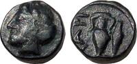 AE10 350 BC., Larisa Ptolemais, Troas, Female head left/Amphora, Very fine -