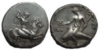 Greek coins -Tarentum nude warrior 315 BC -