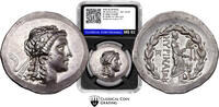 CCG-MS62, Aeolis Myrina. Tetradrachm. 160-143 BC. 35mm, 16,58gr. -