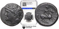 CCG AU55: SICILY SYRACUSE. Hieron II, 275-215 BC Bronze -