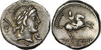 P. Crepusius. Denarius circa 82, AR -