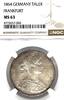 GERMANY TALER 1864 German States Frankfurt 1864 Taler Coin Thaler NGC MS... 1330,82 EUR envoi gratuit