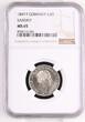Sachsen 1/6 Taler 1849 F Friedrich August II NGC MS 65