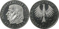 Deutschland BRD 5 Mark 150. Jahrestag - Tod von Gottlieb Fichte -