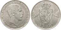 Norwegen 50 &Oslash;re 1918 H&aring;kon VII. vz+ 40,00 EUR  + 15,00 EUR frais d'envoi