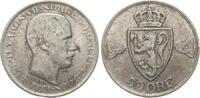 Norwegen 50 &Oslash;re 1919 H&aring;kon VII. ss+/vz 20,00 EUR  + 10,00 EUR frais d'envoi