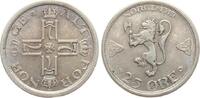 Norwegen 25 &Oslash;re 1919 H&aring;kon VII. vz 20,00 EUR  + 10,00 EUR frais d'envoi