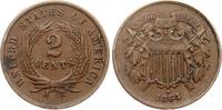 USA 2 Cents 1864 breite Variante ss-vz 38,00 EUR  + 15,00 EUR frais d'envoi