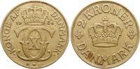 D&auml;nemark 2 Kroner 1936 N Christian X. 1912-1947 ss 15,00 EUR  + 10,00 EUR frais d'envoi