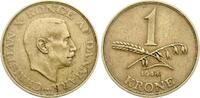 D&auml;nemark 1 Krone 1944 N Christian X., 1912-1947 ss+ 5,00 EUR  + 10,00 EUR frais d'envoi
