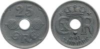 D&auml;nemark 25 &Oslash;re 1941 N Christian X. ss+/vz 20,00 EUR  + 10,00 EUR frais d'envoi