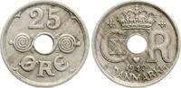 D&auml;nemark 25 &Oslash;re 1940 N Christian X., 1912-1947 vz-stgl 15,00 EUR  + 10,00 EUR frais d'envoi