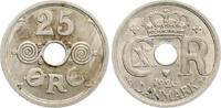D&auml;nemark 25 &Oslash;re 1926 HCN Christian X., 1912-1947 vz 12,00 EUR  + 10,00 EUR frais d'envoi