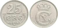 D&auml;nemark 25 &Oslash;re 1920 HCN Christian X. ss+ 12,00 EUR  + 10,00 EUR frais d'envoi