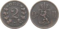 Norwegen 2 &Oslash;re 1897 Oskar II. ss 10,00 EUR  + 10,00 EUR frais d'envoi