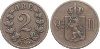 Norwegen 2 &Oslash;re 1899 Oskar II. fss 8,00 EUR  + 10,00 EUR frais d'envoi