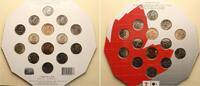 Canada Cents & Dollar Elisabeth II., 1952-2022, Blister mit 14 Kurs-und Gedenkmünzen -