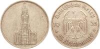 Deutschland, III. Reich 5 Mark 1935 D Garnisonskirche ohne Datum ss 34,00 EUR  + 15,00 EUR frais d'envoi