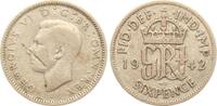 Gro&szlig;britannien Sixpence 1942 Georg VI., 1936-1952 s/ss 4,50 EUR  + 10,00 EUR frais d'envoi