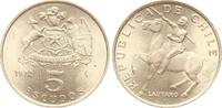 Chile 5 Escudos 1972 Lautaro, Mapuche-H&auml;uptling vz-stgl 3,00 EUR  + 10,00 EUR frais d'envoi