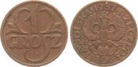Polen 1 Grosz 1937 2. Republik vz 4,00 EUR  + 10,00 EUR frais d'envoi