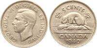 Kanada 5 Cents 1940 Georg VI., 1937-1951 ss 1,00 EUR  + 10,00 EUR frais d'envoi