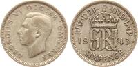 Gro&szlig;britannien Sixpence 1943 Georg VI., 1936-1952 fss/ss 5,00 EUR  + 10,00 EUR frais d'envoi