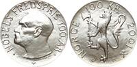 Norwegen 100 Kroner, Friedensnobelpreis 2001 Harald V. pp, mattiert 75,00 EUR  + 15,00 EUR frais d'envoi