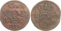 Schweden 1/6 Øre Carl XII., SM=Sølvmynt (erstattet Silbermünze) -