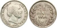 10 Cents 1898 Niederlande Wilhelm III. 1849-1890 ss+/vz