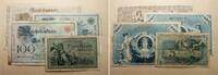 Deutschland Lot von 4 Banknoten des Kaiserreiches -