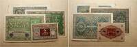 Deutschland Lot von 4 Banknoten nach WK I -
