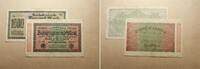 Deutschland Lot von 2 Banknoten, Inflation -