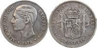Espagne Argent 5 Pesetas 5 Pesetas Alphonse XII Espagne Argent -