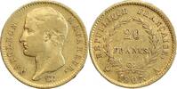 France 20 Francs 20 Francs Napoléon Ier Tête Nue Type Transitoire -
