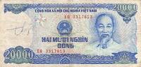 Viet Nam 20000 Dong 1991 20000 Dong Viet Nam 1991 s+ 4,00 EUR  + 7,90 EUR frais d'envoi