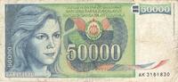 Yougoslavie 50000 Dinara 50000 Dinara Yougoslavie 01.05.1988 s+ 6,00 EUR  + 7,90 EUR frais d'envoi
