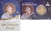Italie 2 Euros 2 Euros Italie Coincard - Saint François d'Assise -