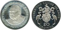 Iles Turks et Caïcos Argent 20 Couronnes 20 Couronnes Elisabeth II - Iles Turks et Caïcos Argent -