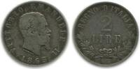 Italie Argent - Italie Reunifiee 2 Lires 2 Lires Victor Emmanuel II Italie Argent - Italie Reunifiee -
