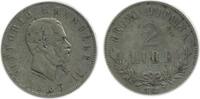 Italie Argent - Italie Reunifiee 2 Lires 2 Lires Victor Emmanuel II Italie Argent - Italie Reunifiee -