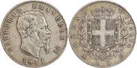 Italie Argent - Italie Reunifiee 5 Lires 5 Lires Victor Emmanuel II Italie Argent - Italie Réunifiée -