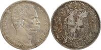 Italie Argent - Italie Reunifiee 5 Lires 5 Lires Umberto Ier Italie Argent - Italie Réunifiée -