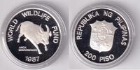 Philippinen 200 Piso 1987 Mindoro Büffel proof 50,00 EUR  + 10,00 EUR frais d'envoi