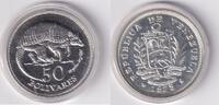 Venezuela 50 Bolivares 1975 Gürteltier proof 45,00 EUR  + 10,00 EUR frais d'envoi