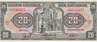 Ecuador 20 Sucres Ecuador 20 Sucres 22.11.1988 CHURCH Pick#121a UNC -