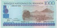 Ruanda Rwanda 1000 Francs Ruanda 1000 Francs 1998 Pick#27 UNC -